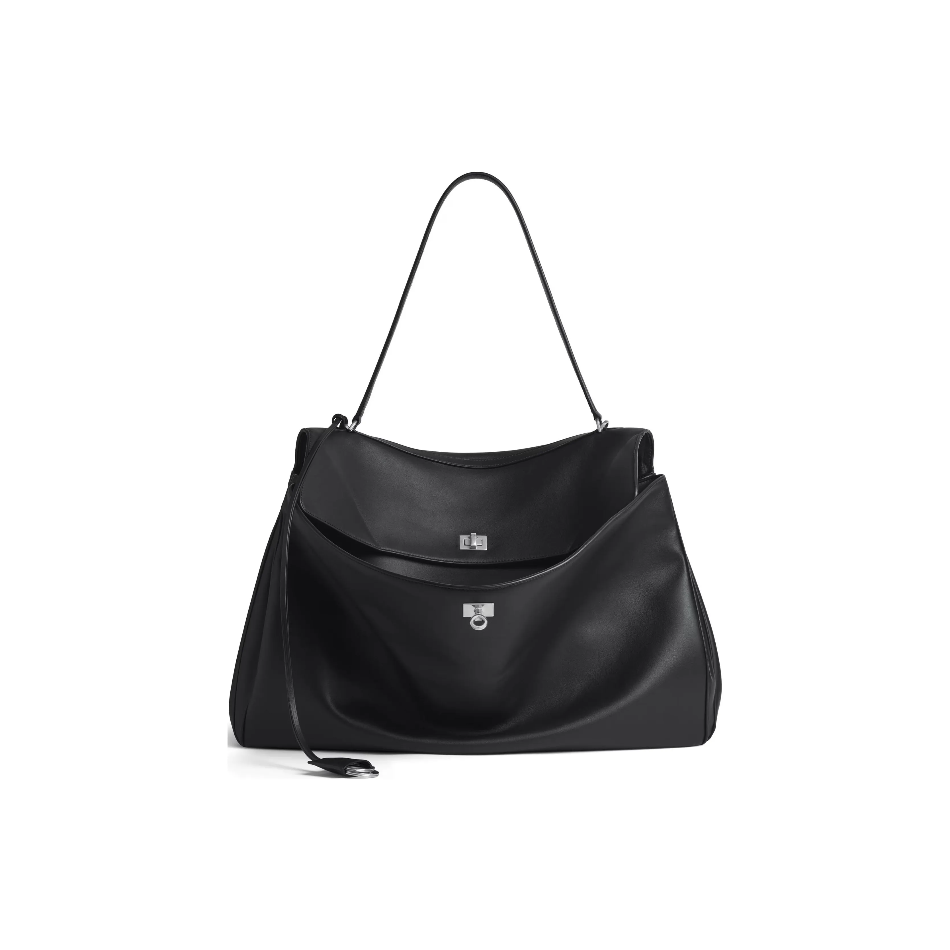 Balenciaga Rodeo Calfskin Handbag Shoulder Bag Extra Large Men's Black