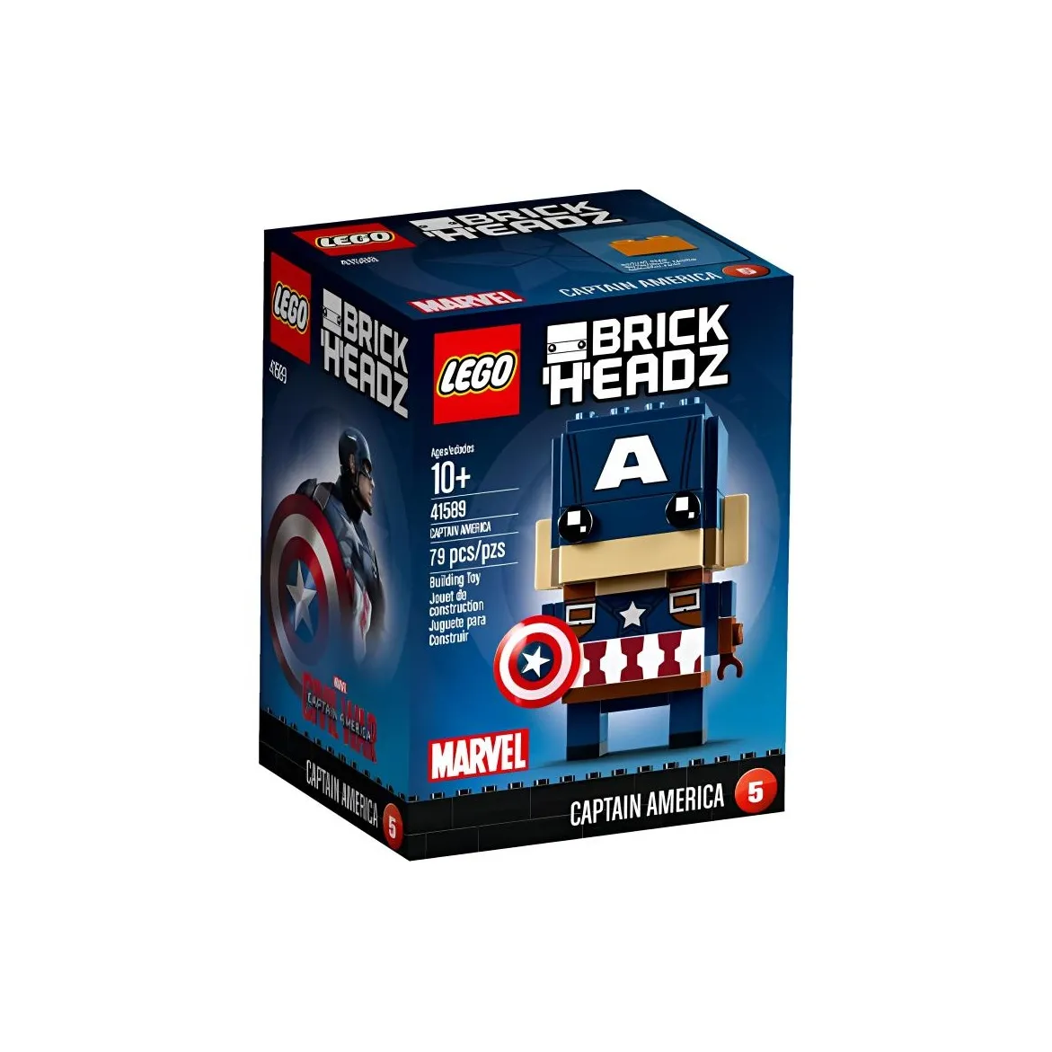 LEGO Super Hero Collection Marvel Captain America BrickHeadz Конструктор Фигурки 79 шт. 41589