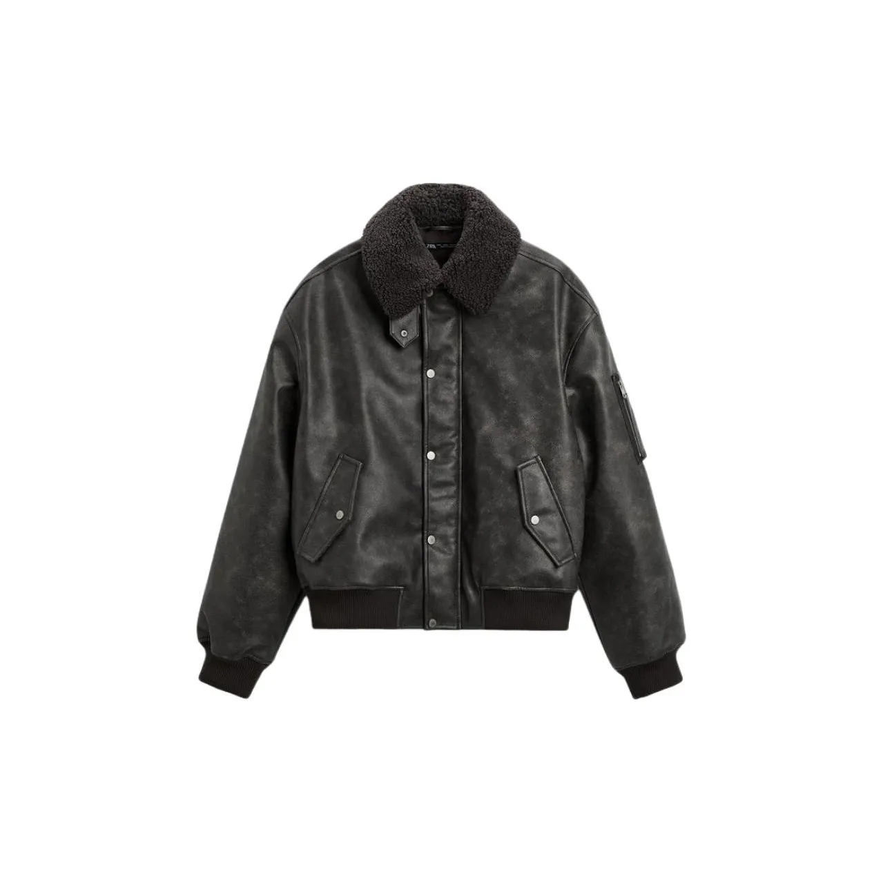 ZARA Leather Jacket Men's Brown