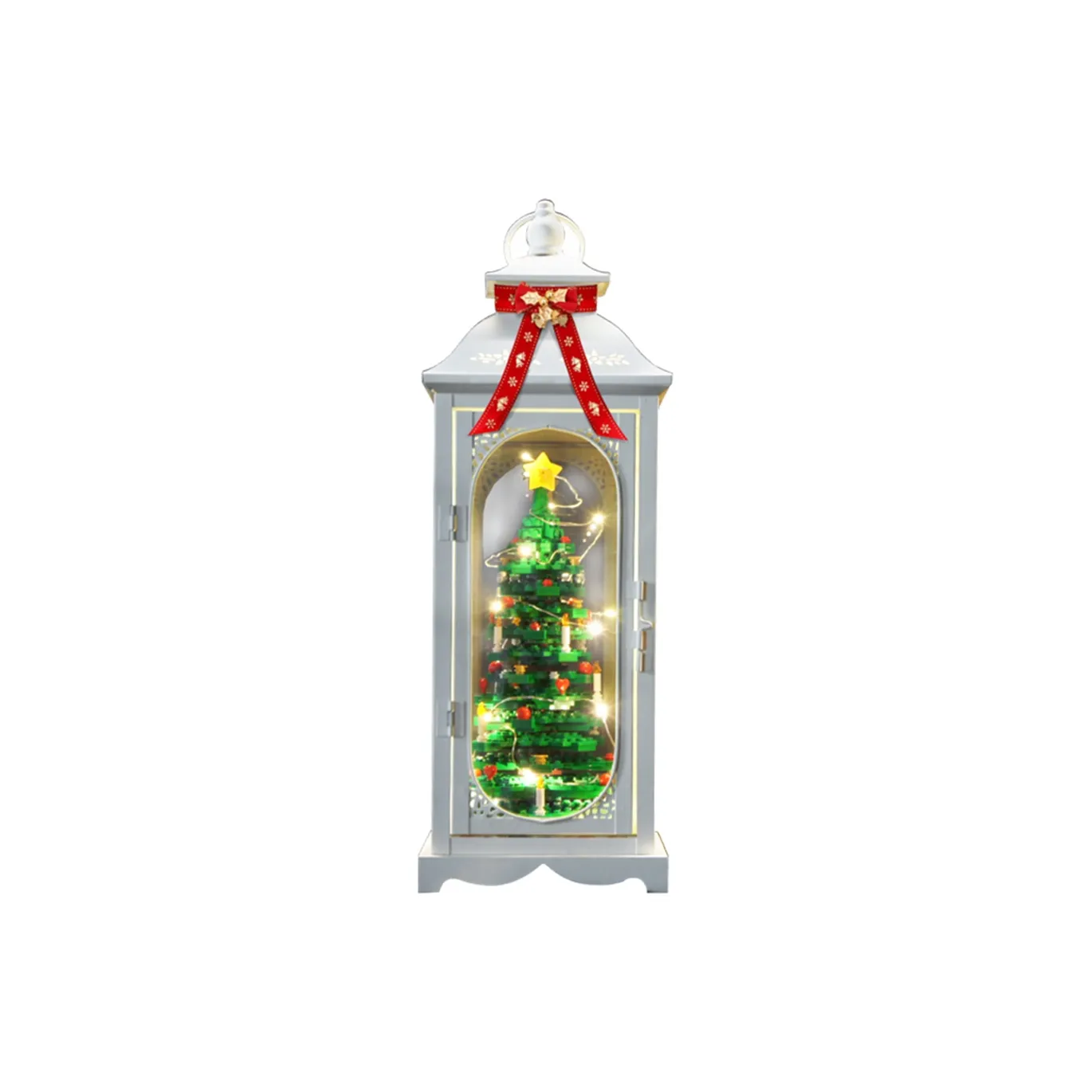 LEGO Creative Christmas Tree White Mini LANTERN Комплект в стиле Slit Версия A Набор 1 40573 Коробка для демонстрации 3