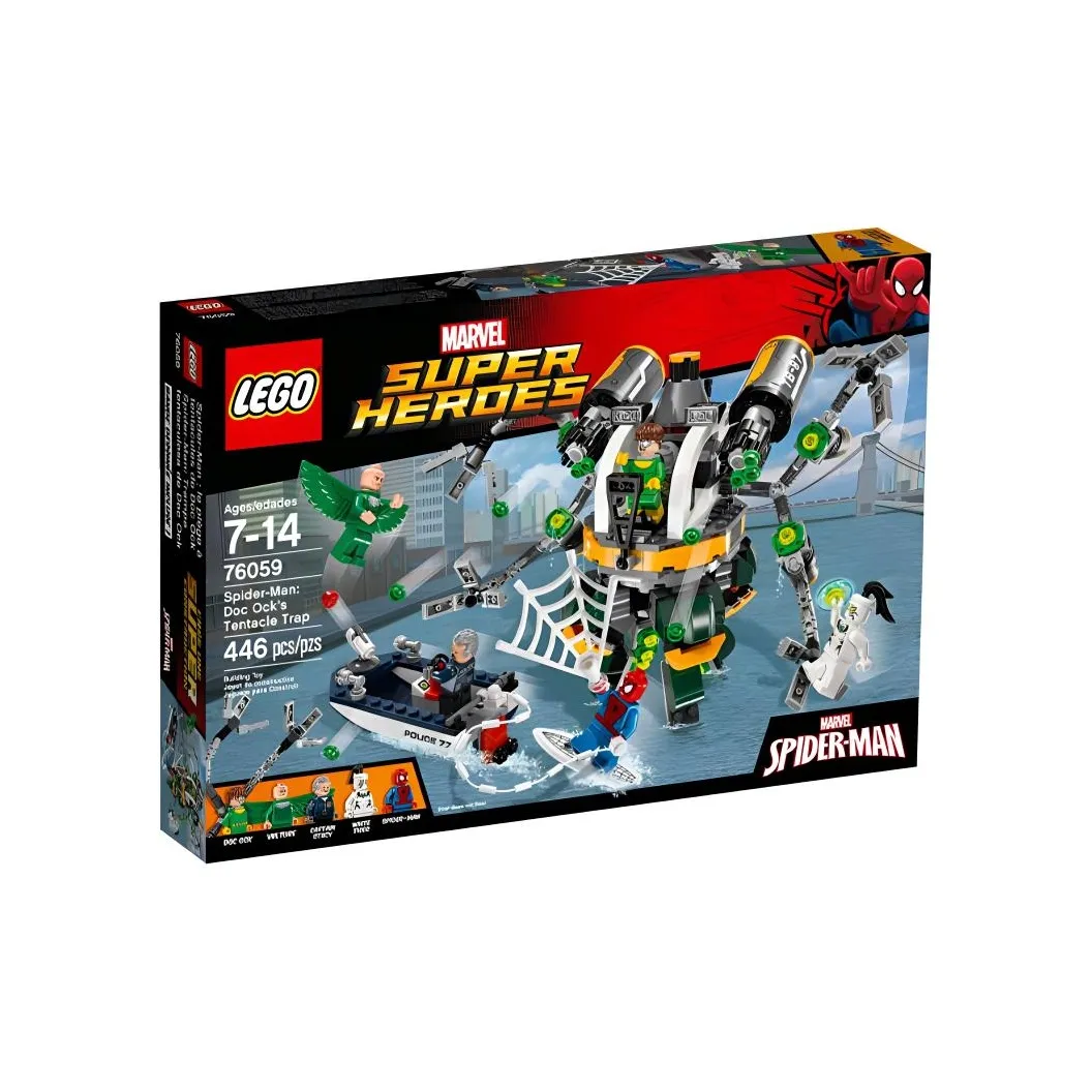 LEGO Super Hero Collection DR. Осьминог' Пластиковые конструкторы Tentacle Trap 446 шт. 76059