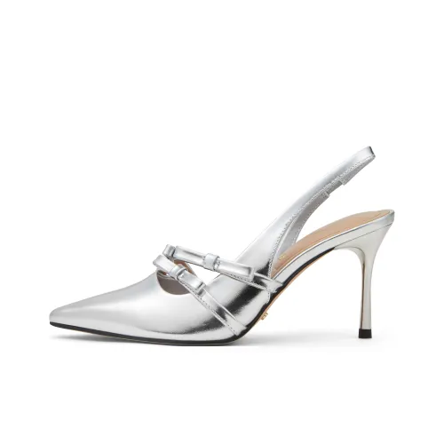 CHARLES&KEITH one Ремень Сандалии Серебряный Женские