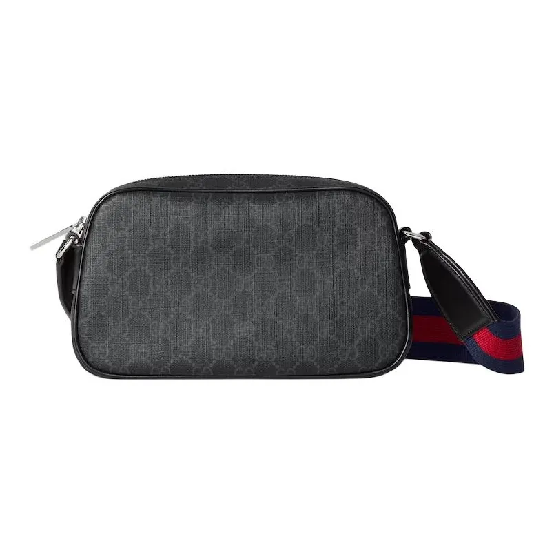 GUCCI Polyurethane Shoulder Bag, Crossbody Bag Men's Black
