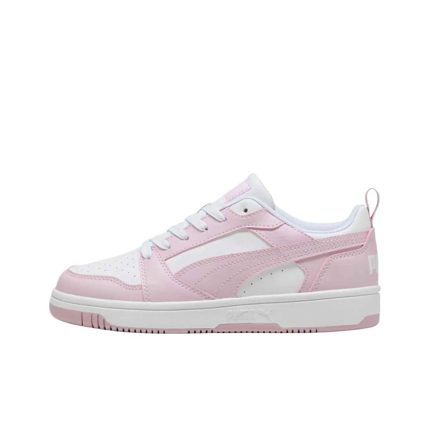PUMA Rebound V6 Low Top Skateboard Shoes Women's Tan White Rose Mountain