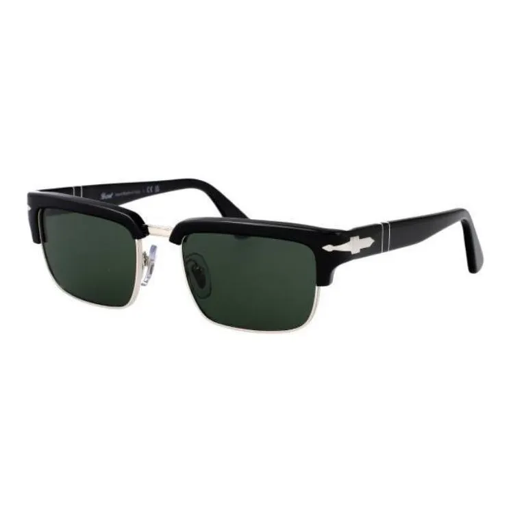 PERSOL Acetate Square Sunglasses Unisex Black