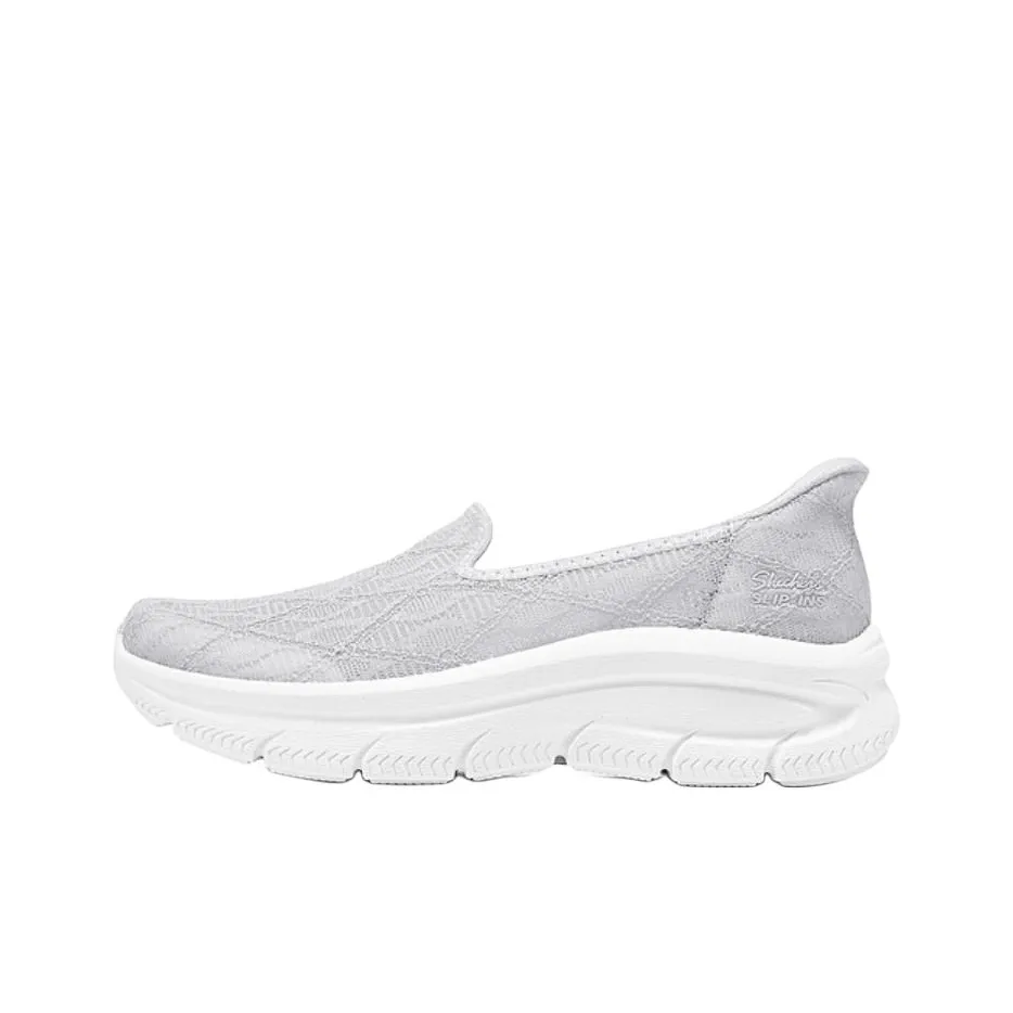 Skechers Modern D'Lu Аbrasion Resistant Низкий Топ Повседневная Обувь Женская Светло-Серый