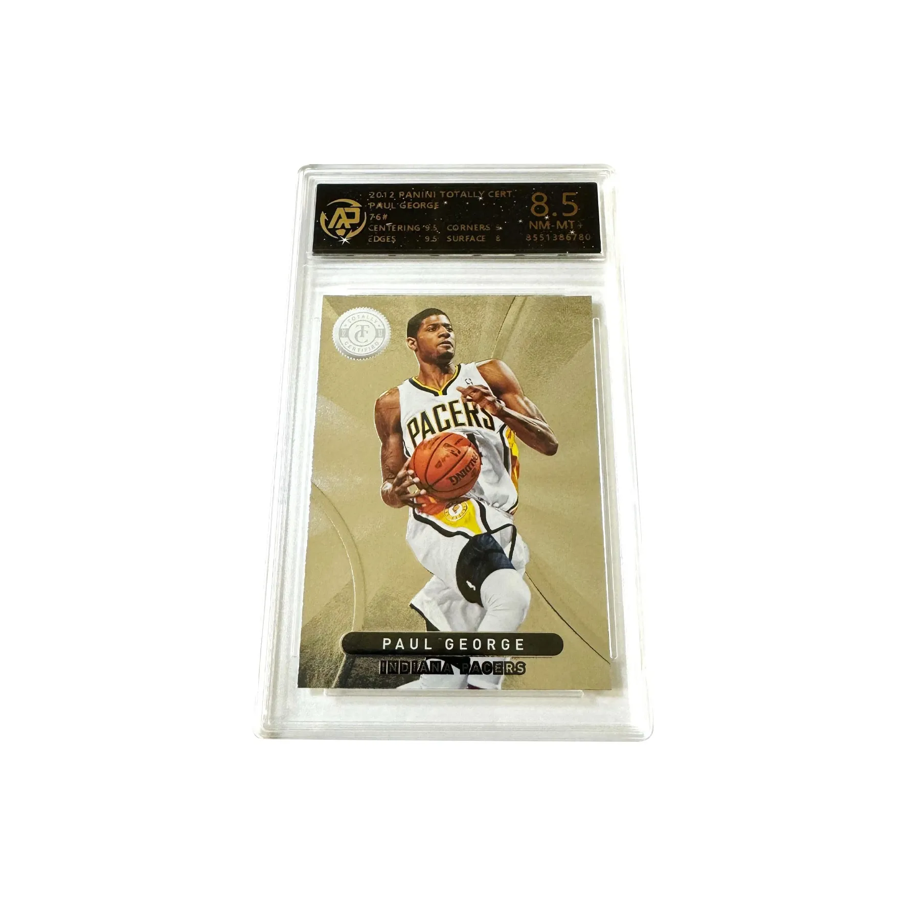PANINI Paul George Hiking Totally Certified Silver Relief Basketball Card 8.5 Points Graded Cards 1 Pc