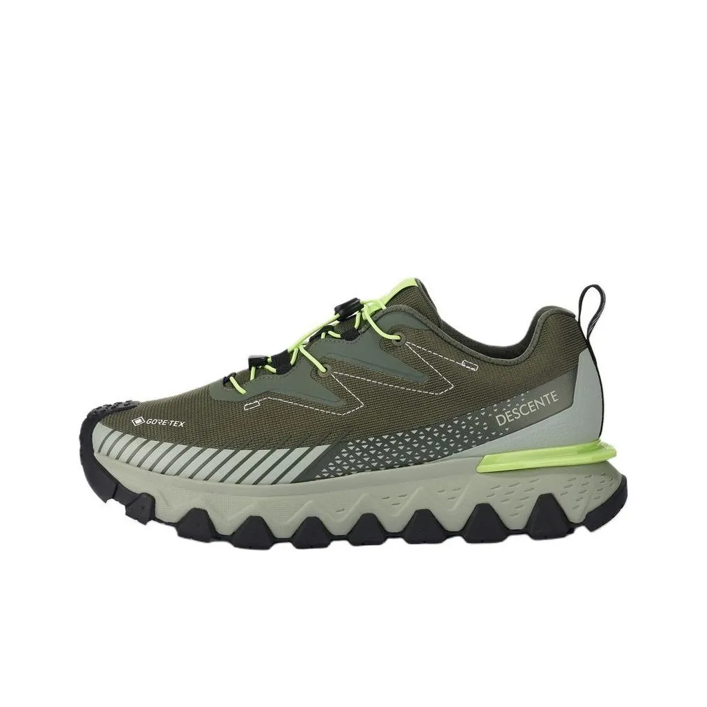 DESCENTE SKI STYLE Anti Slip Wear Resistant Low Top Casual Shoes Men's Army Green
