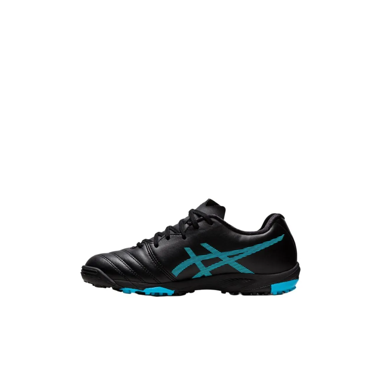 Asics Ds Light JR GS TF Устойчивый к истиранию Дышащий Низкий Топ Детская футбольная обувь Черный Синий Японская версия Детская