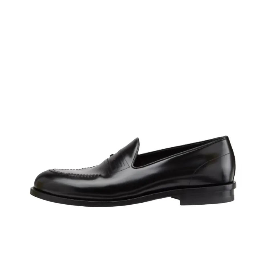 FENDI Baguette 2025 Spring And Summer Collection Loafers Men's Black