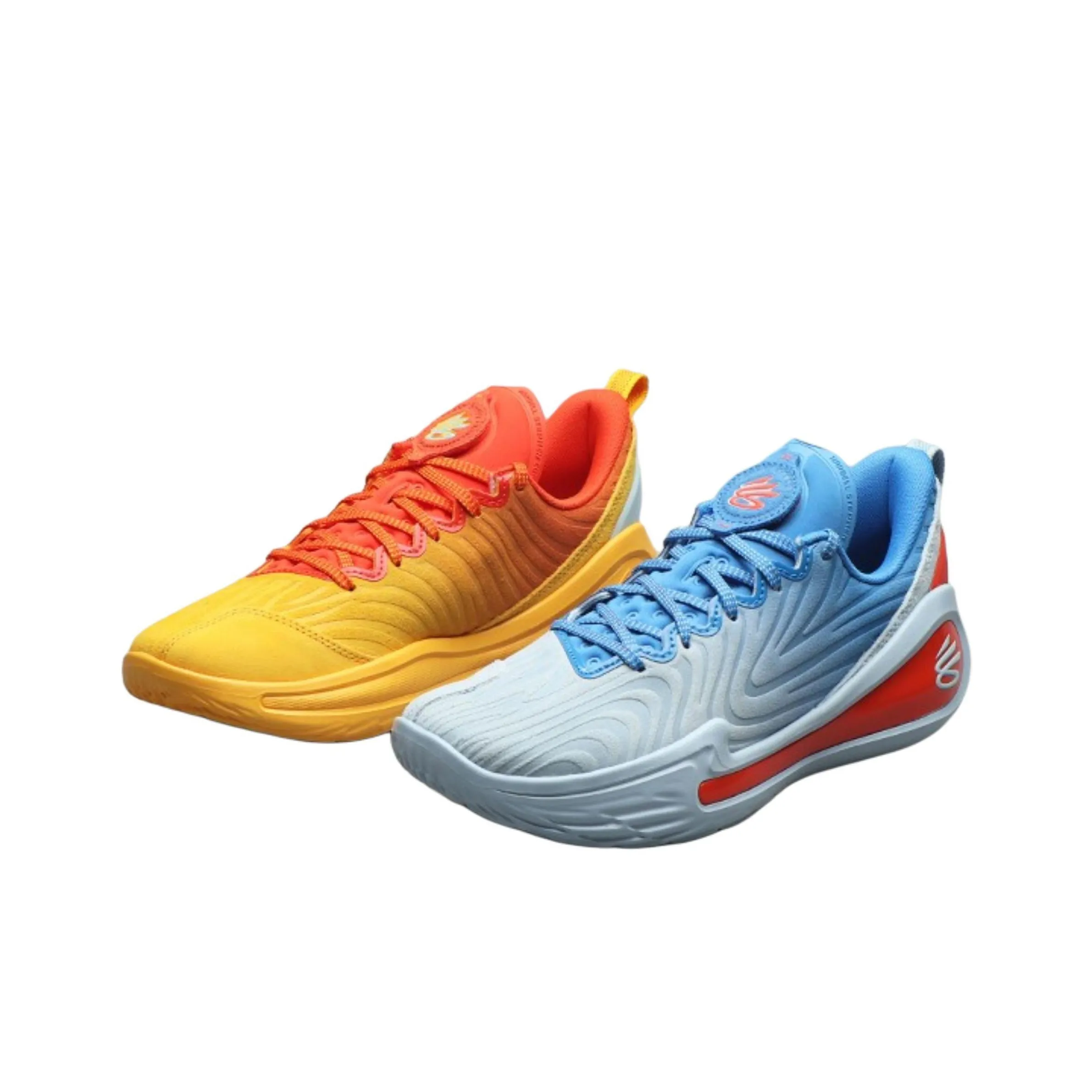 Under Armour Curry 12 Anti Slip Wear Resistant Low Top Basketball Shoes Men's Blue Yellow