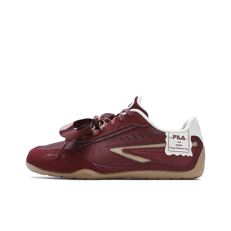 FILA TURBO Амортизация Низкий Топ Скейтборд Кроссовки Женские Красный Белый