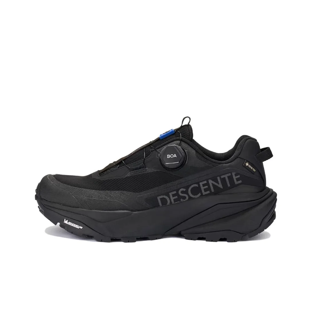 DESCENTE SKI STYLE Anti-Slip And Wear-Resistant Water-Resistant Low-Top Trekking Shoes Men's Black