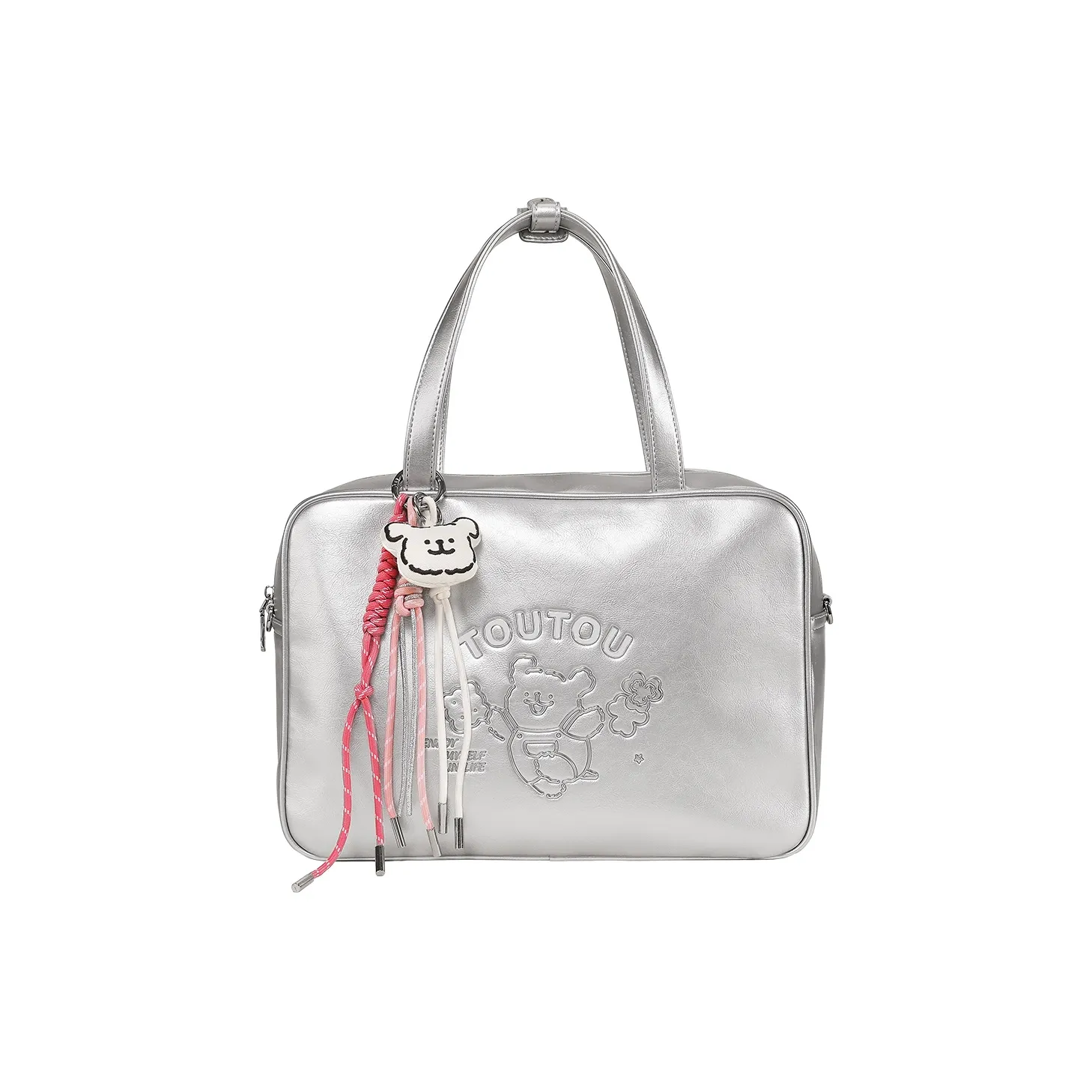 TOUTOU Line Puppy Co-branded Model PU Shoulder Bag Large Size Women's Multicolor