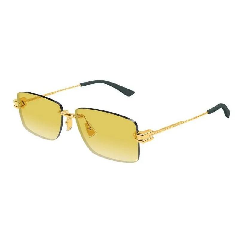 Bottega Veneta Eyewear Rectangle Frame Rimless Sunglasses