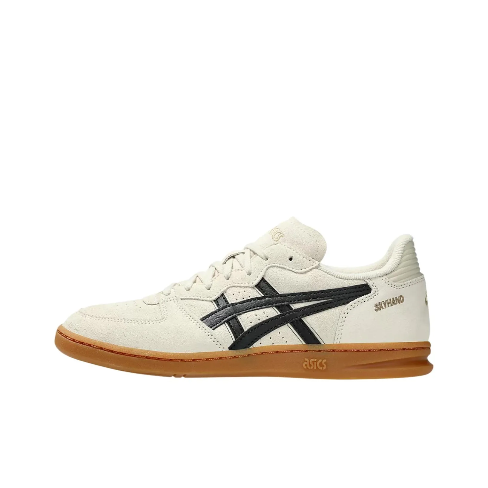 ASICS SKYHAND OG Устойчивые к истиранию Низкие Кроссовки для скейтбординга Унисекс Бежево-черные