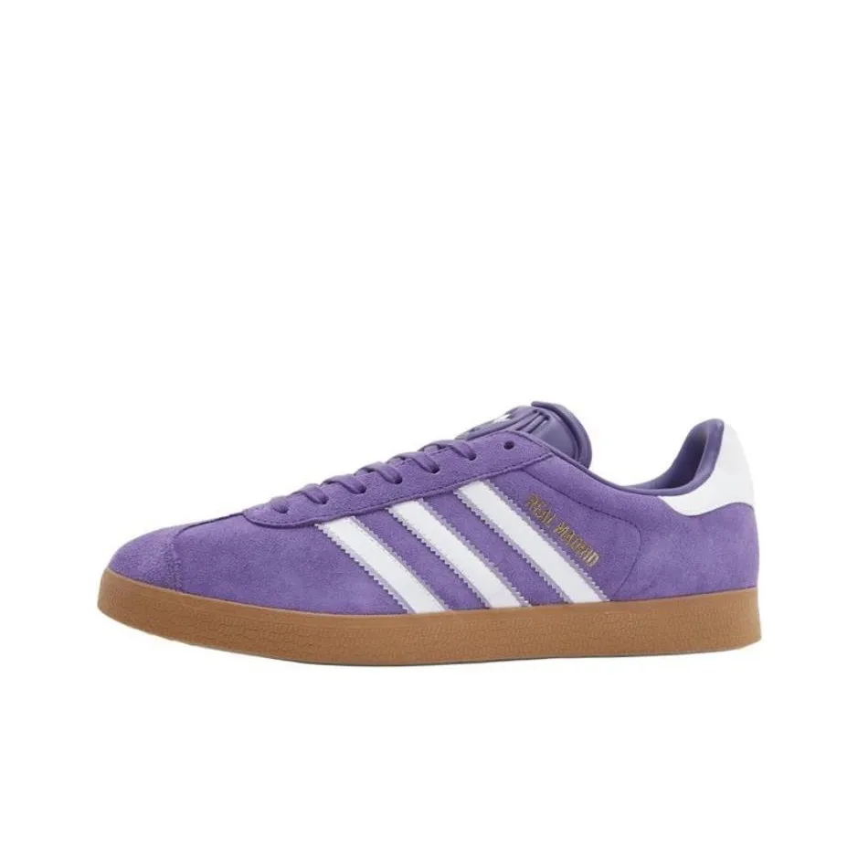 Real Madrid x Adidas Originals GAZELLE Low Top Skateboard Shoes Unisex Purple