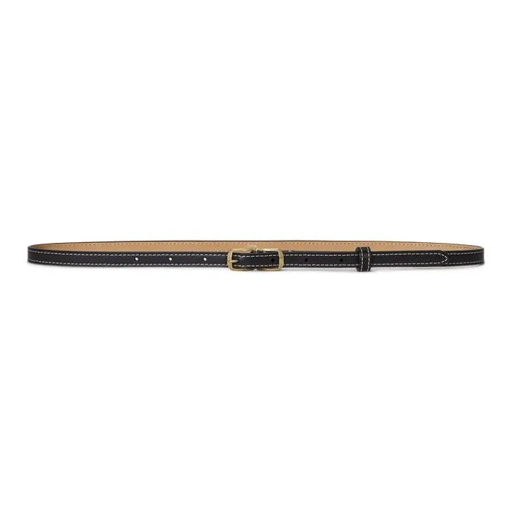 Polo Ralph Lauren Cow Leather Belts Women's Black Width 1CM