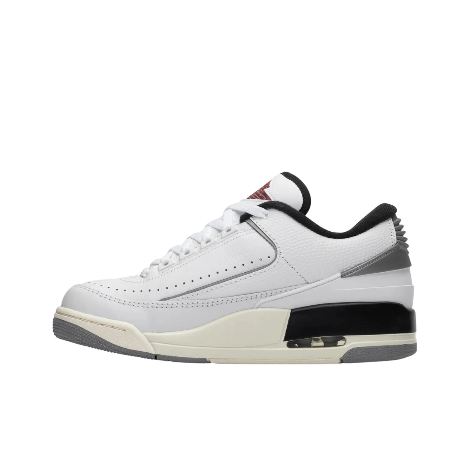 Jordan Air Джордан 2 3 Противоскользящий Устойчивый к износу Низкий Топ Винтажные Баскетбольные Кроссовки Мужские Белый Серый