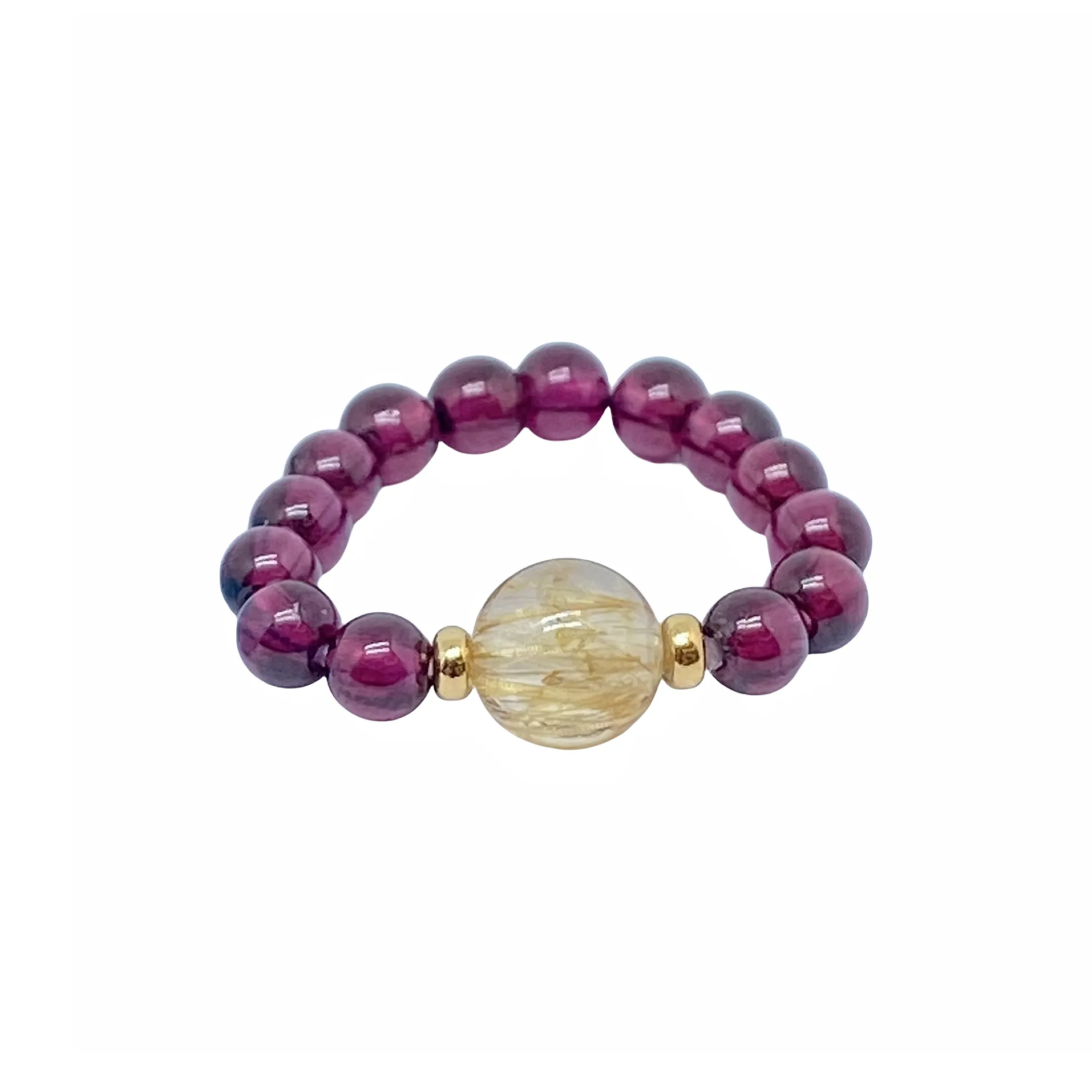 ZUNCAI Garnet/Amazonite Rings Women's