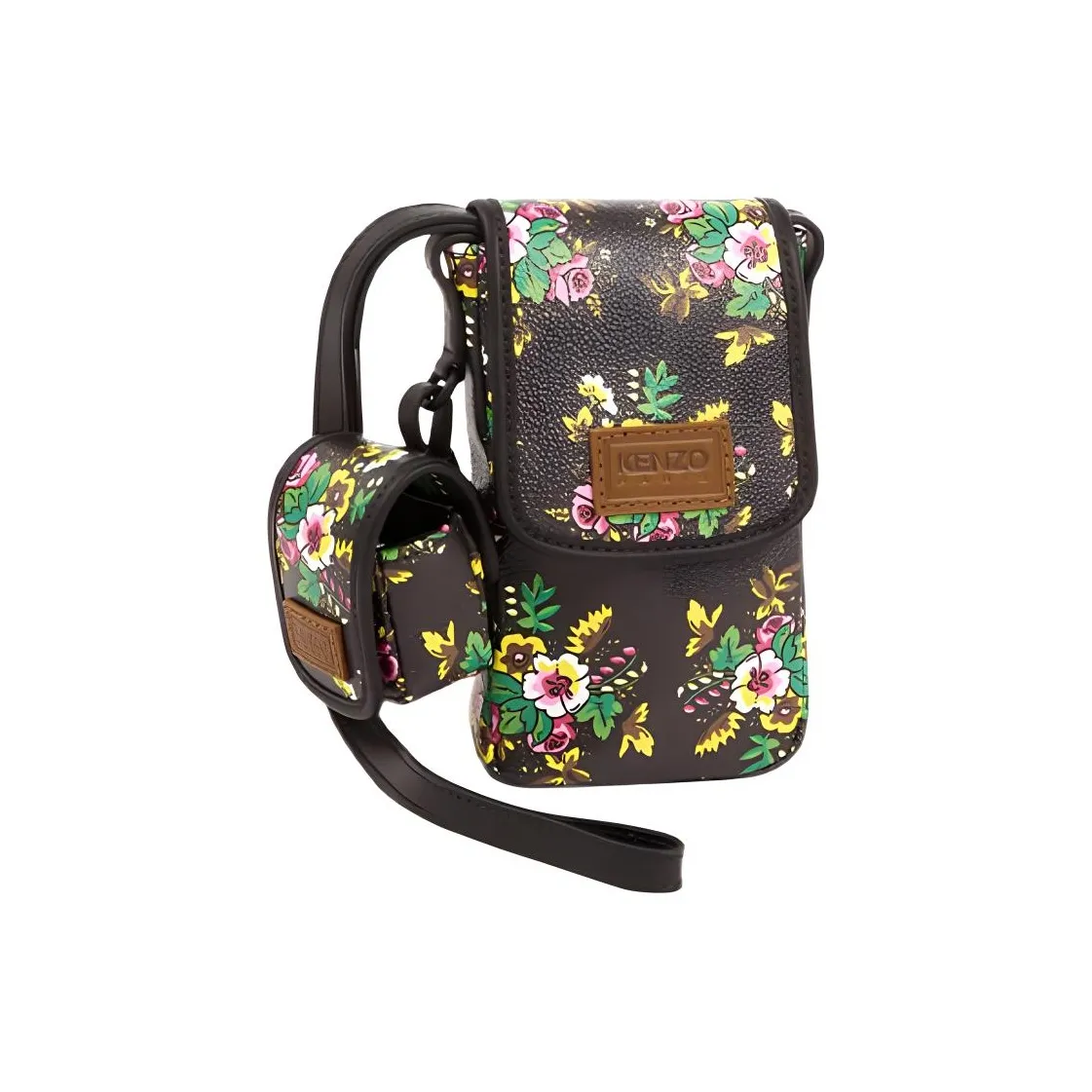 KENZO Полиуретан Комбо Сумка Сумка через плечо Чехол для телефона Женский Черный