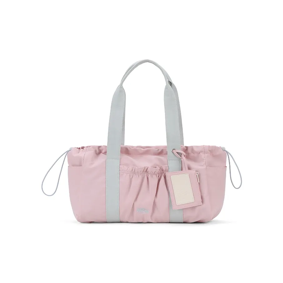 VANWALK Nylon Handbag Shoulder Bag Medium Size Women's Milk Salt Star White/Strawberry Star Pink