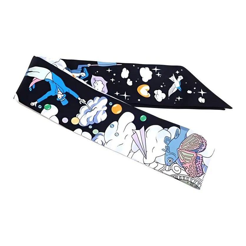 HERMES Шелковые шарфы Женские Черный