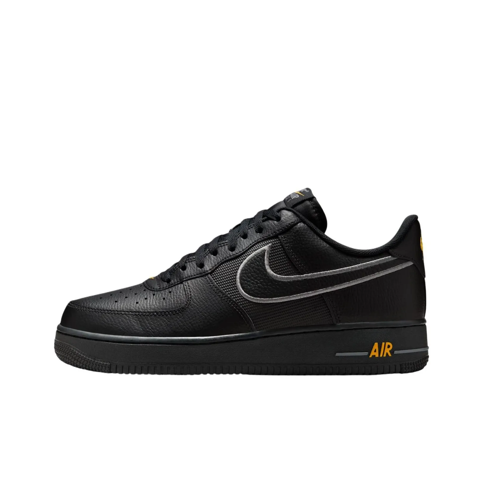 Nike Air Force 1 Slip Resistant Abrasion Resistant Низкий Топ Скейтбординг Кроссовки Мужские Черные
