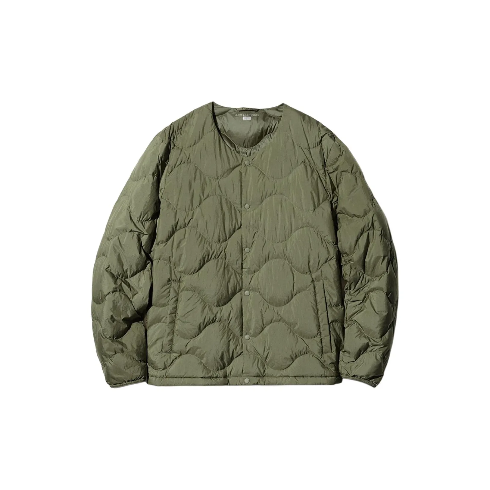 UNIQLO Пуховик Унисекс Оливково-зеленый