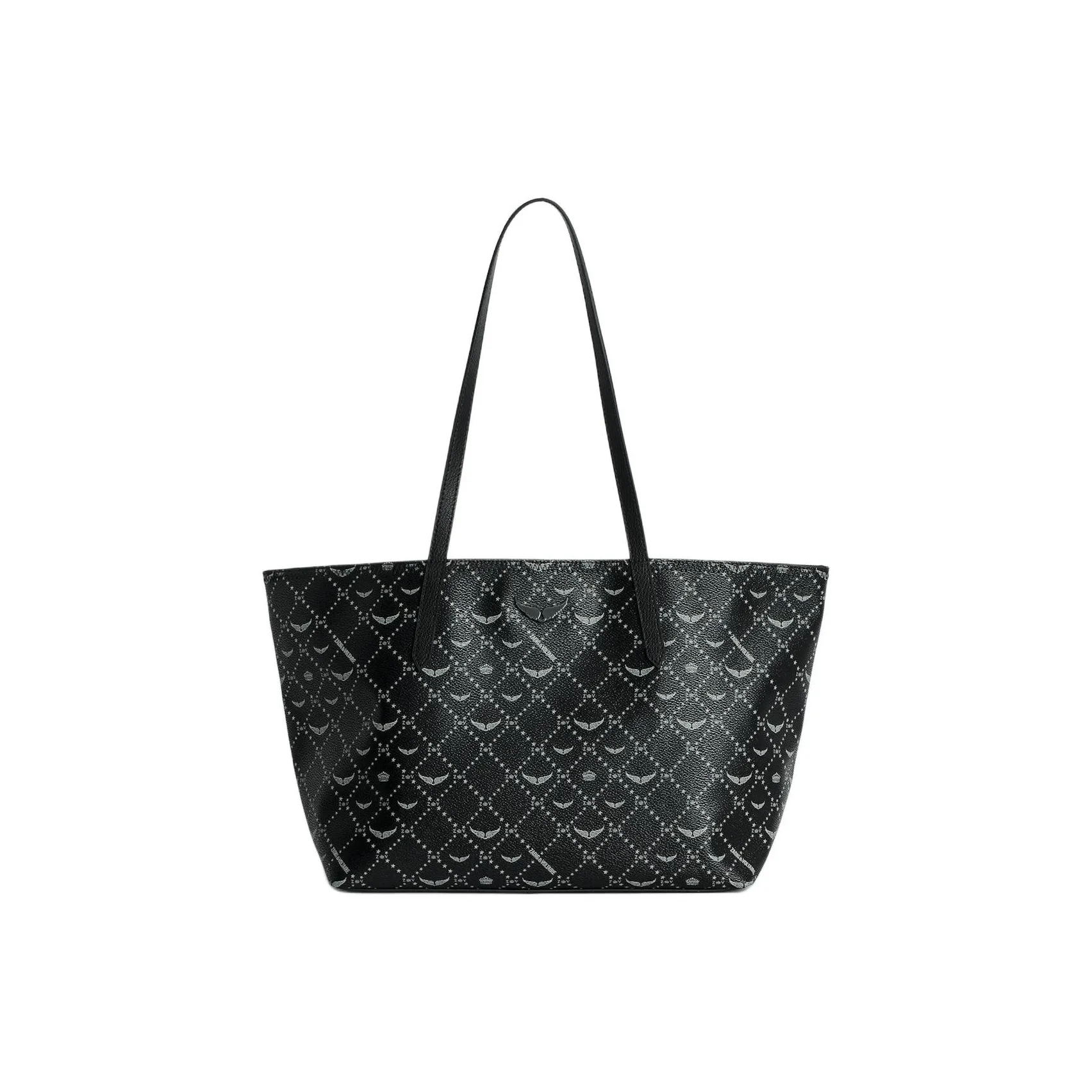 Zadig & Voltaire Polyurethane Tote Bag, Shopping Bag, Handbag, Shoulder Bag Women's Black