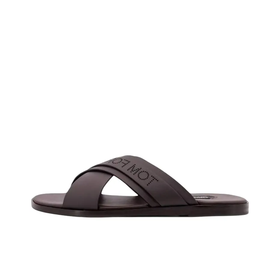 TOM FORD Slide Slippers Men's Brown