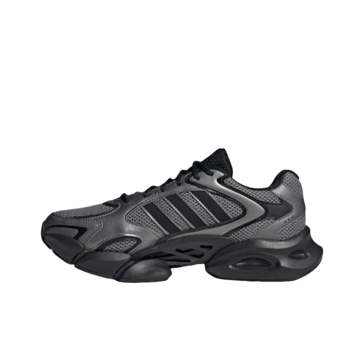 Adidas MEGASTRIDE Low Топ Повседневные Беговые Кроссовки Унисекс Серый Черный