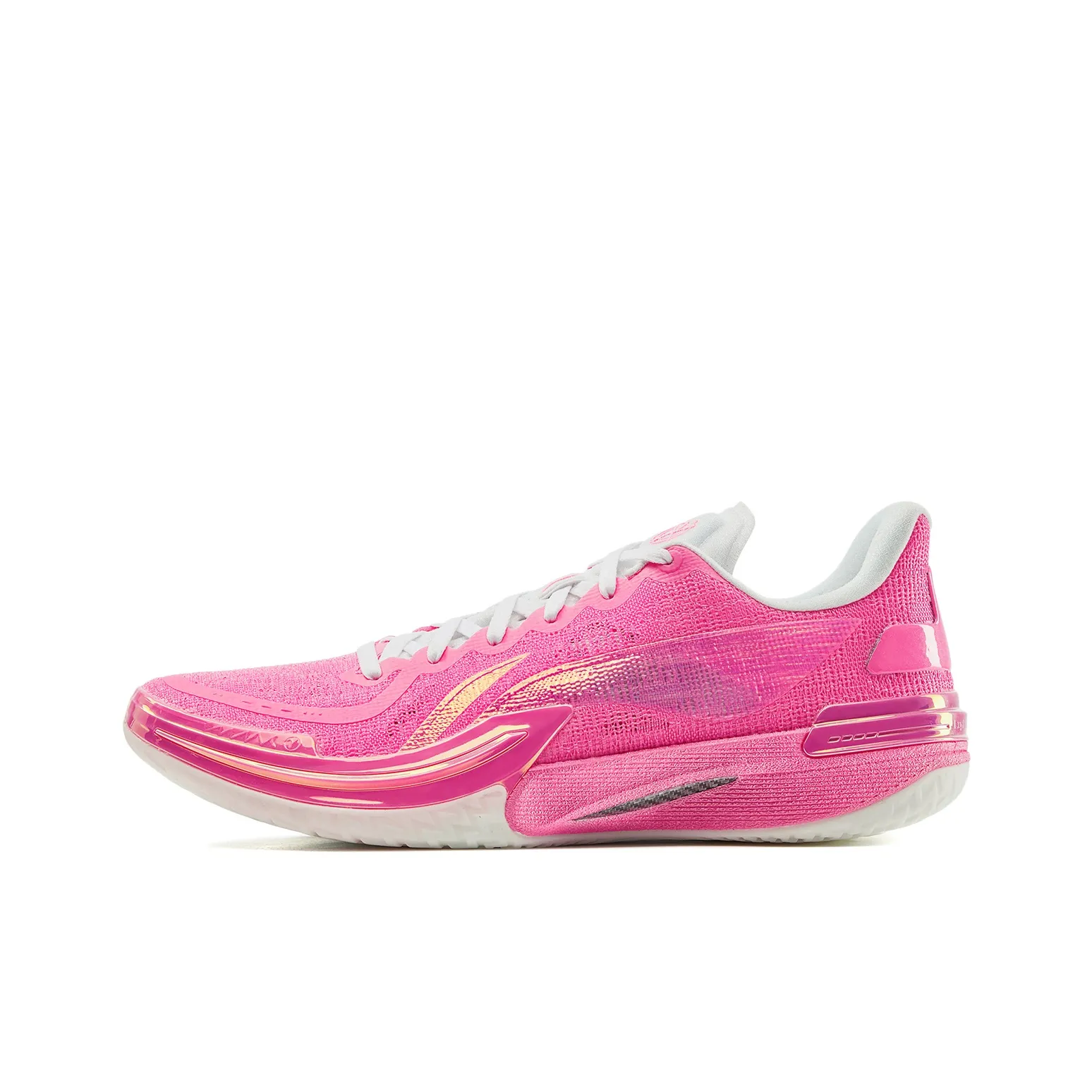 LiNing Gamma Cushioning Anti Slip And Wear Resistant Support Low Top Basketball Shoes Men
s Pink