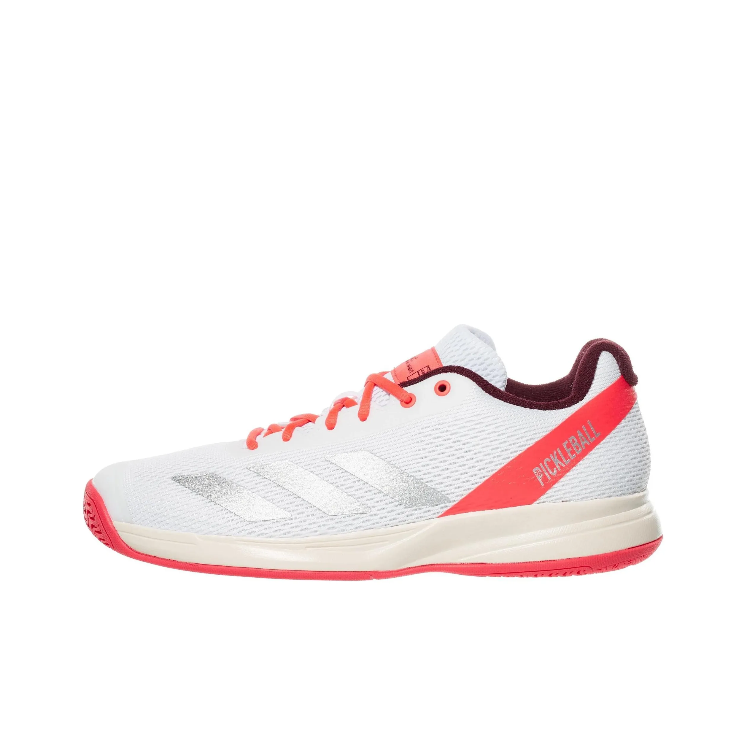 Adidas Pickleball Cloud White Silver Metallic Lucid Red