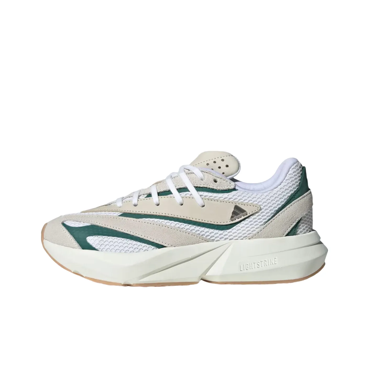 Adidas Lightstride Off White Silver Metallic Collegiate Green Women's