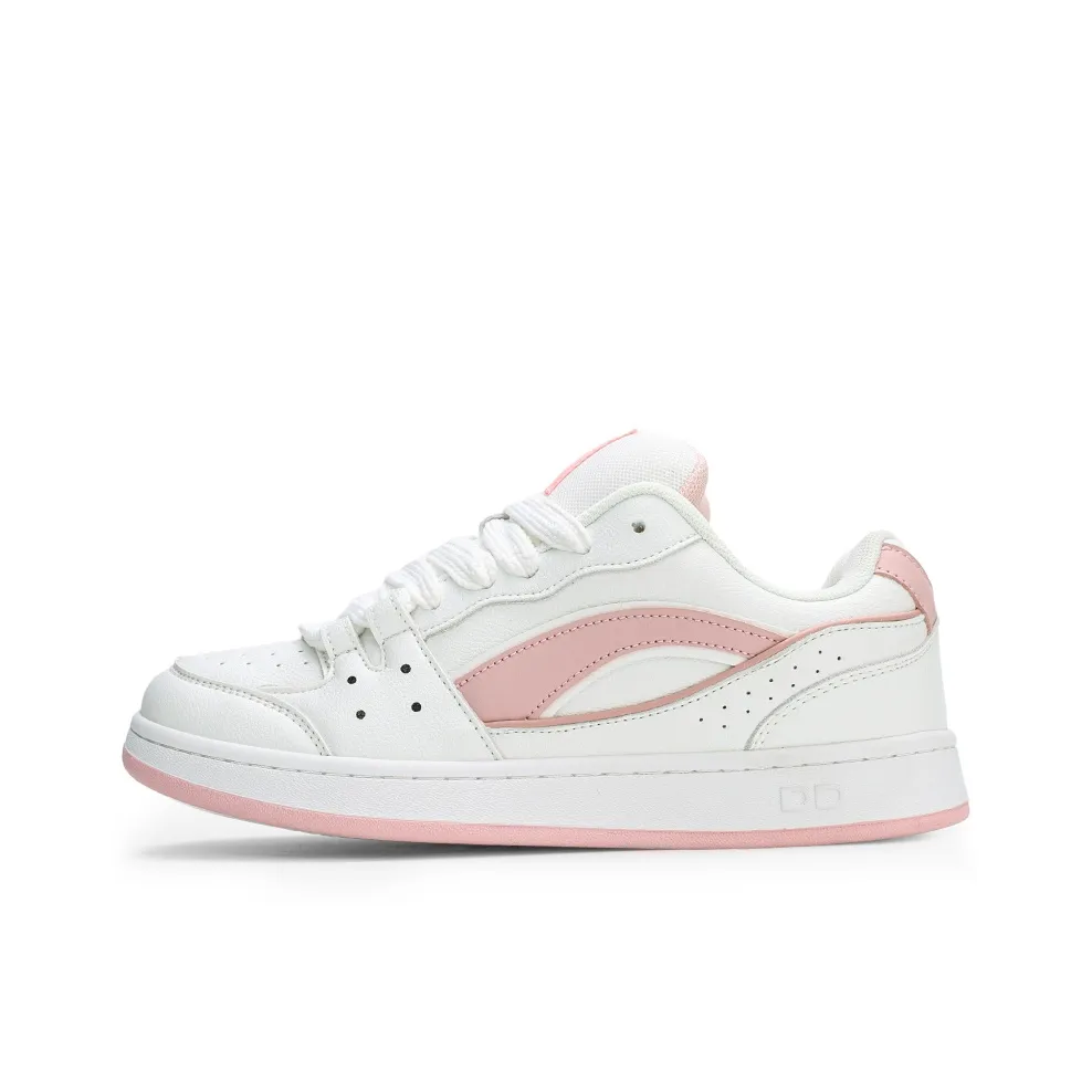 GLO BULL Skateboard Shoes Unisex Low top White Pink