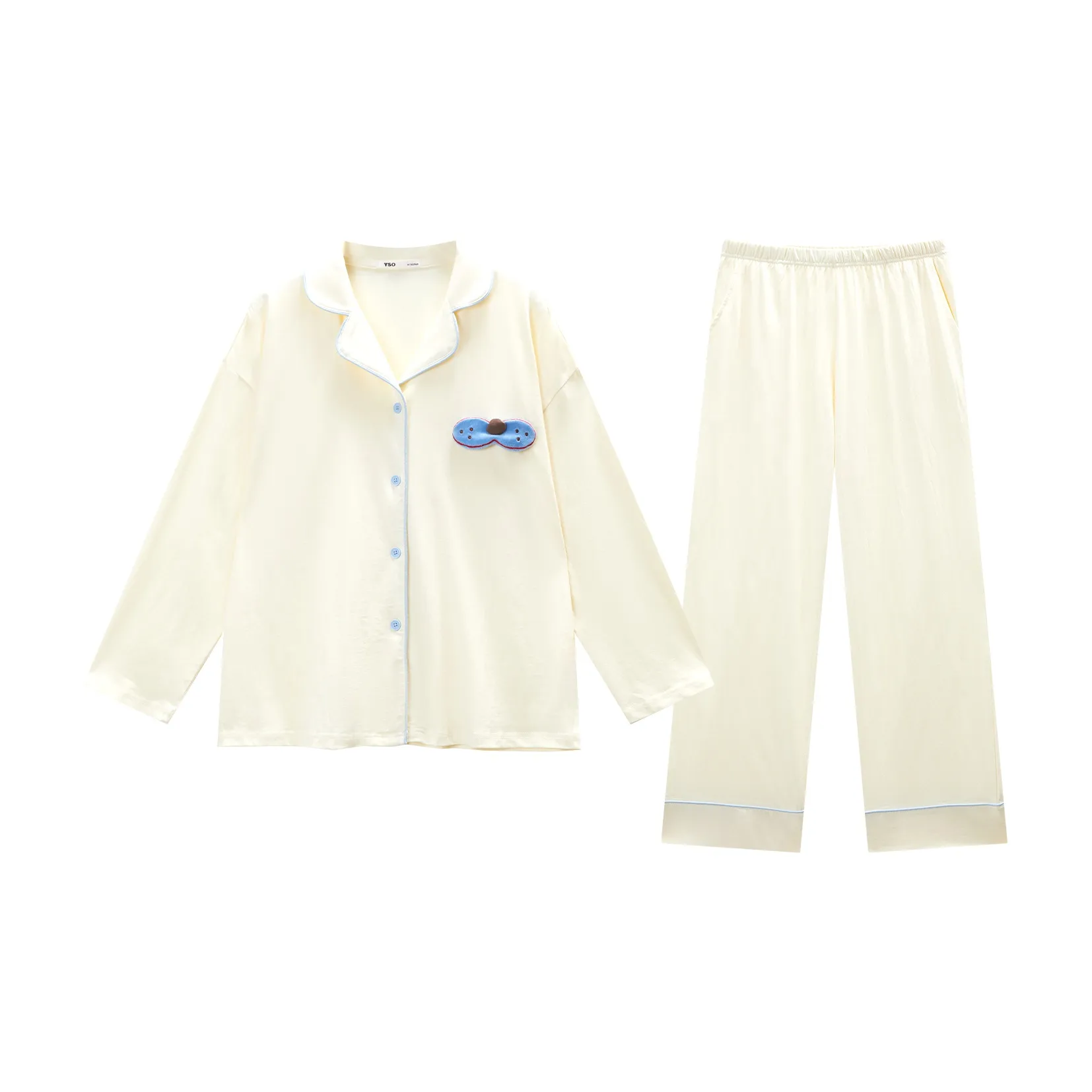 YSO Cool Cat Series Pajama Set Women's Bud Yellow