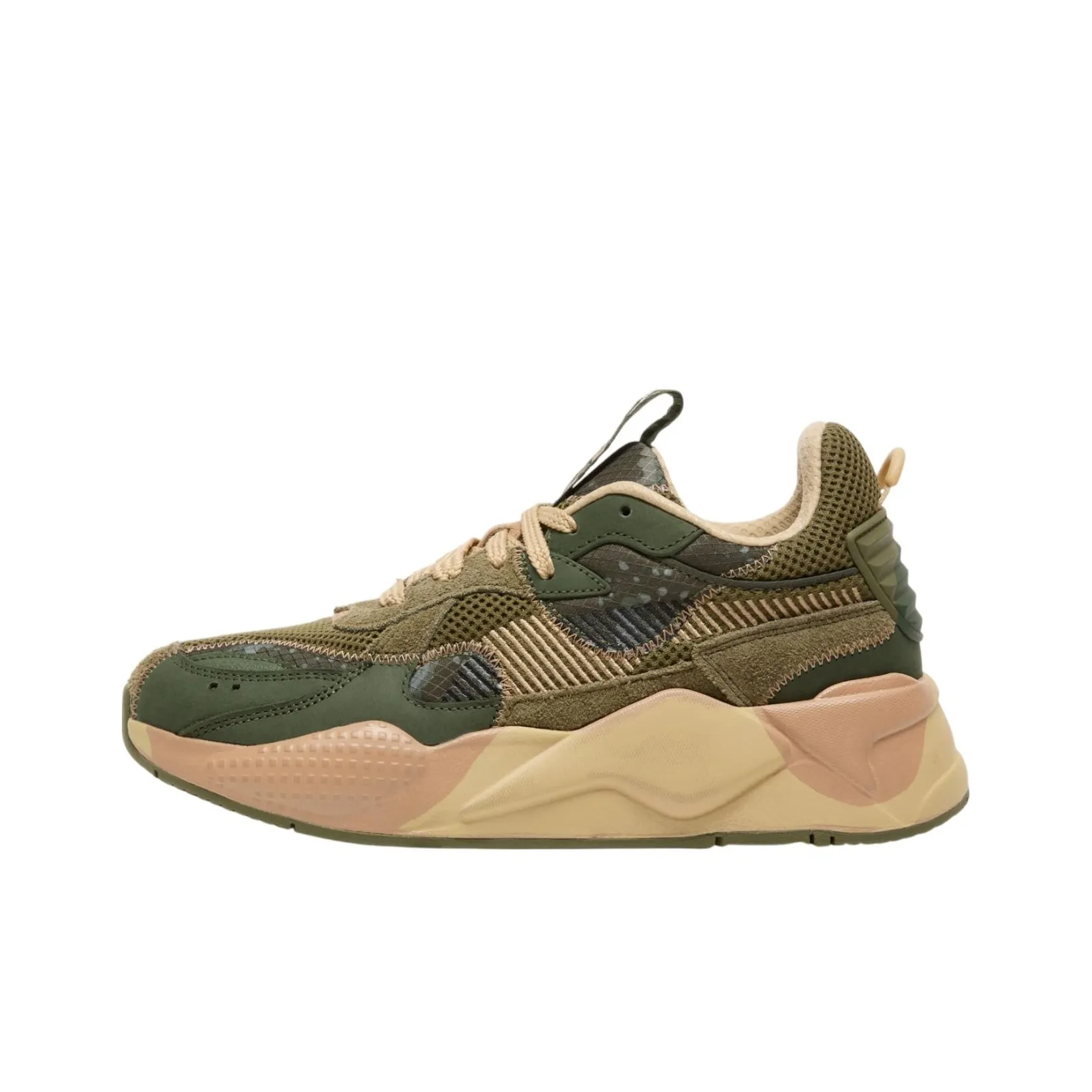 PUMA RS X Low Top Casual Shoes Unisex Brown Green