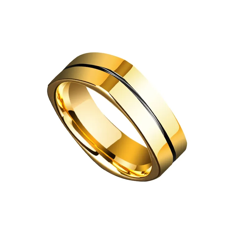 Saya Тунгстен Золото Кольца Унисекс