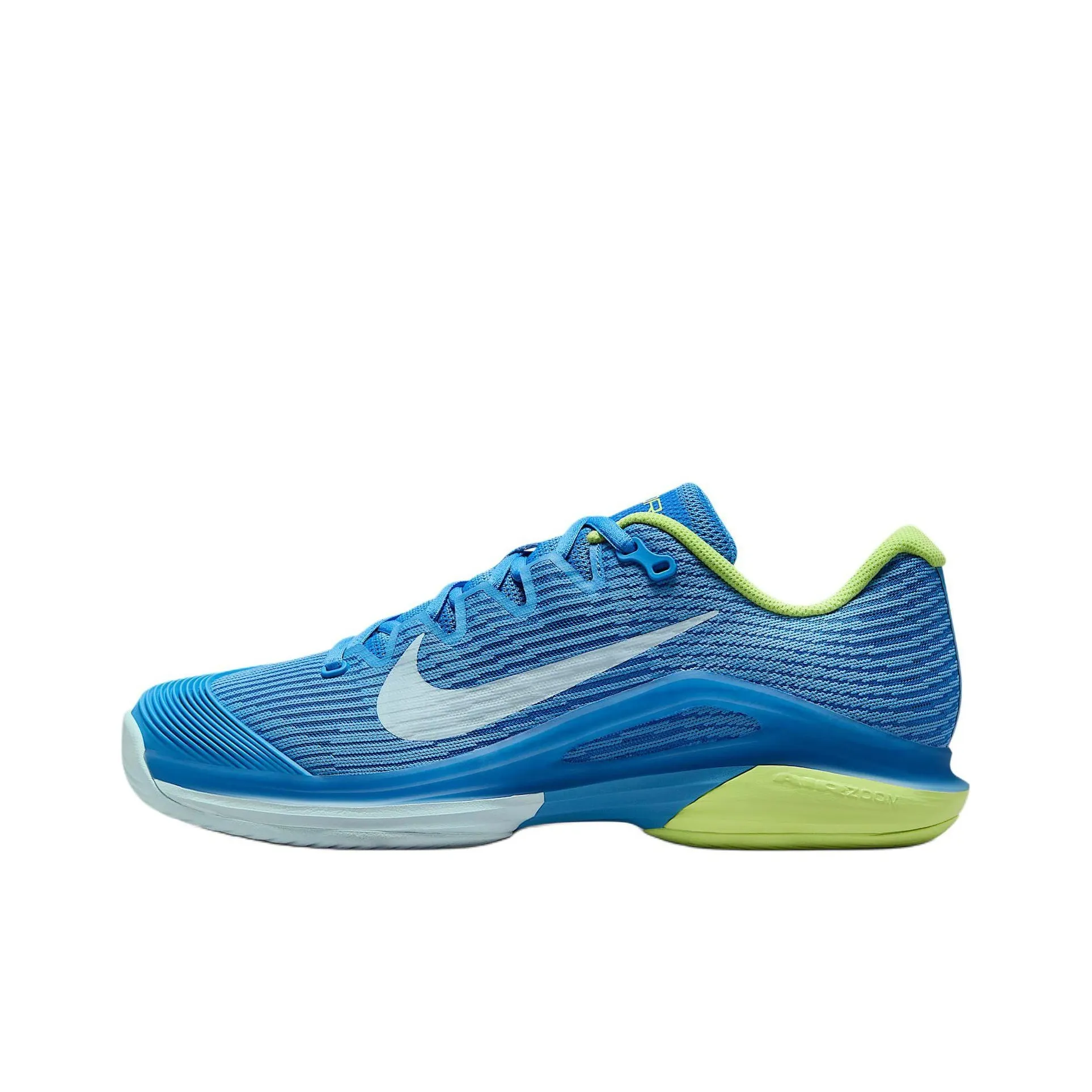 Nike Vapor 12 Cushioned Wear Resistant Supportive Lightweight Low Top Tennis Shoes Women's Blue Yellow