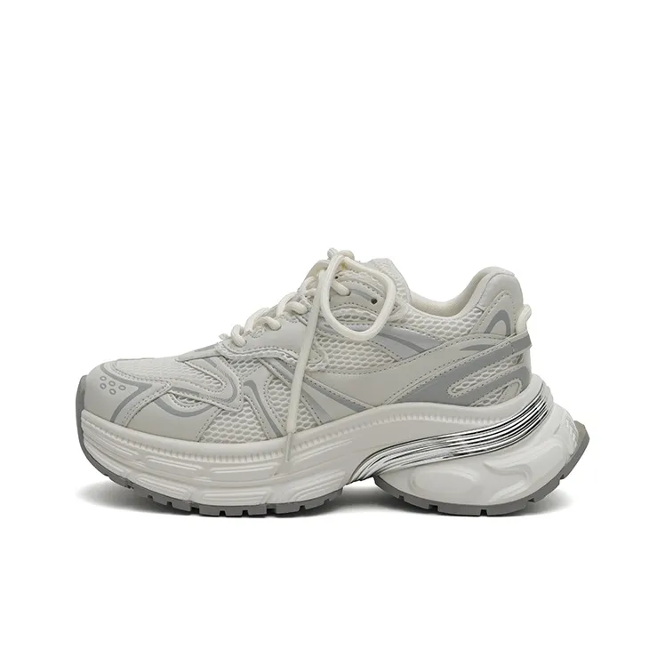 MASOOMAKE Дышащие Кроссовки с Низким Верхом и Толстой Подошвой для Увеличения Высоты Женские