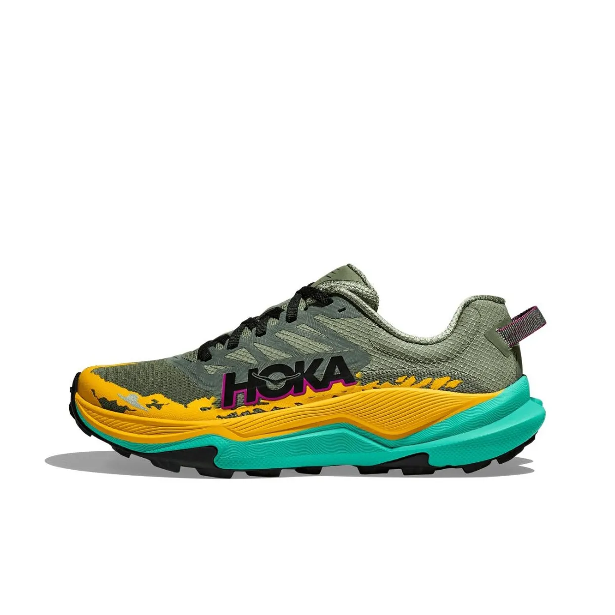 HOKA ONE ONE Anti Slip Wear Resistant Low Top Training Running Shoes Women's Yellow Green
