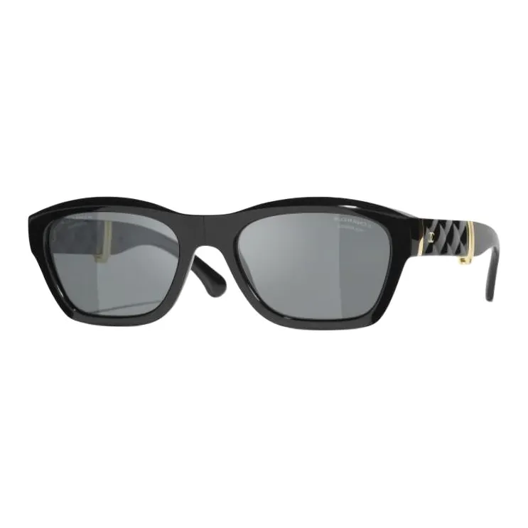 CHANEL Nylon Square Sunglasses Unisex Black