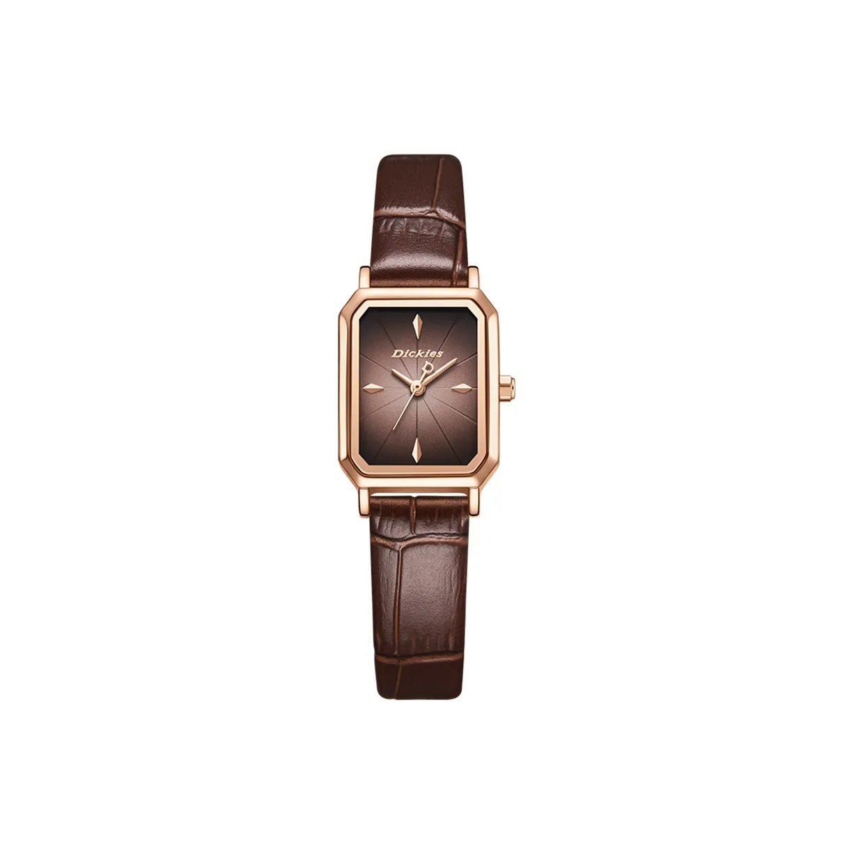 Dickies Наручные часы Кварцевый механизм Кожаный ремешок Черный циферблат Женские часы