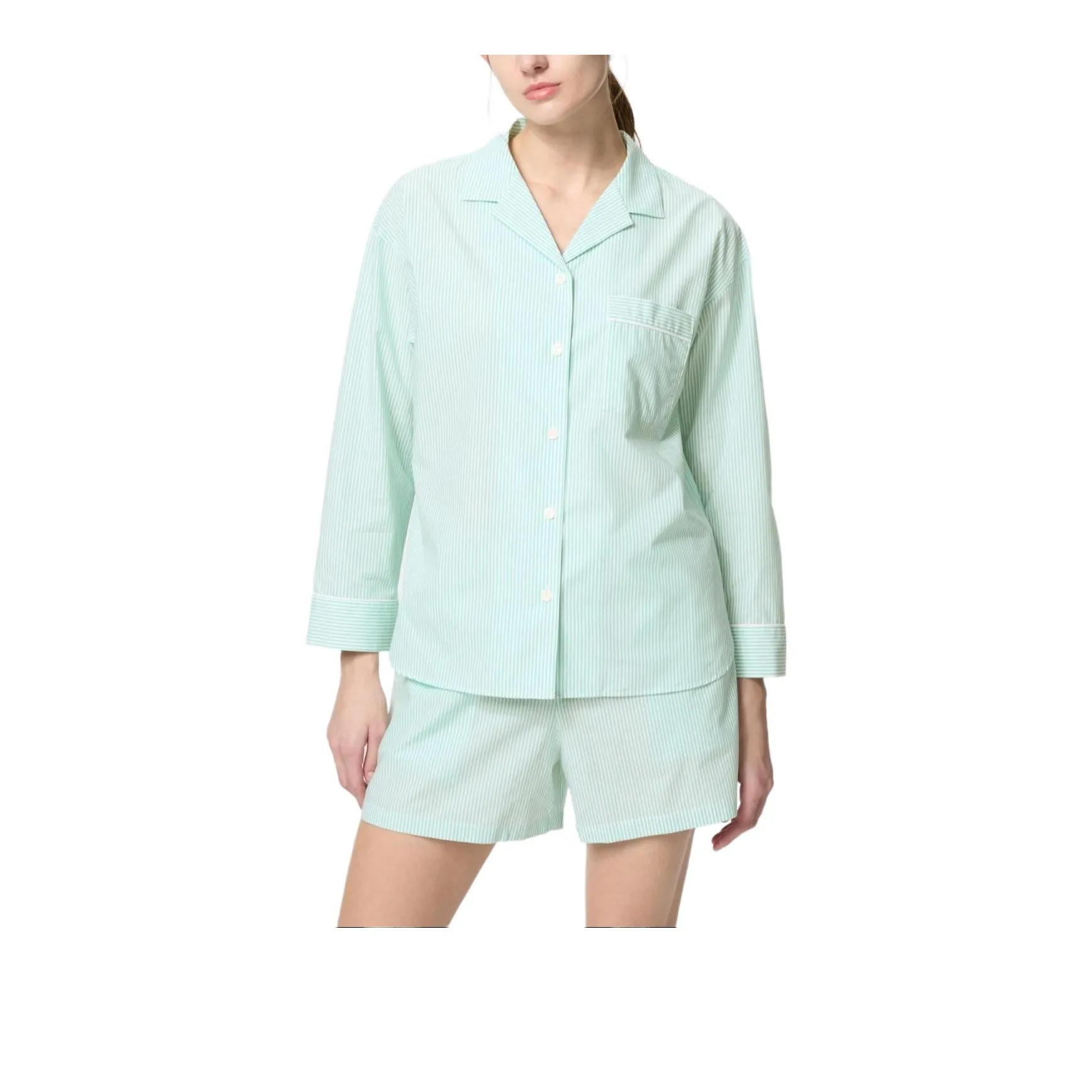UNIQLO Пижамный комплект женский изумрудно-зеленый