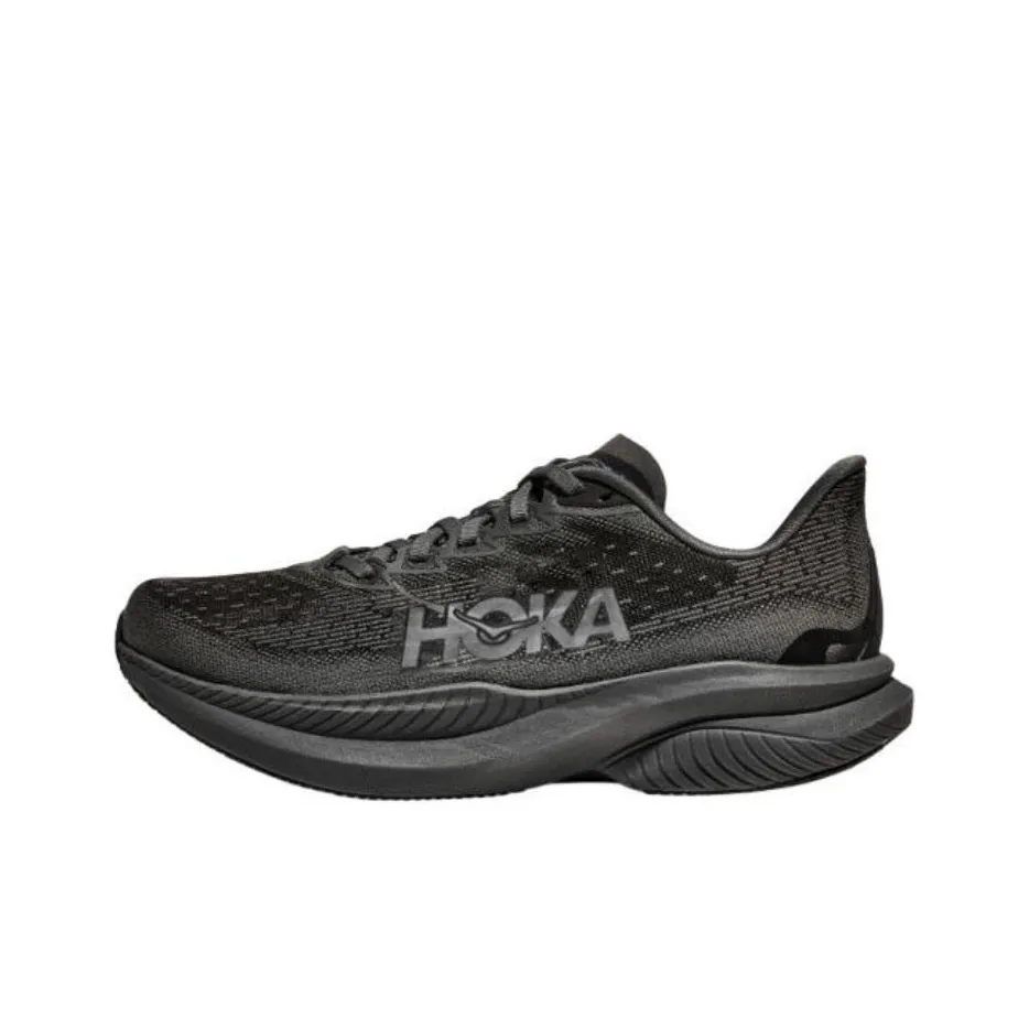 HOKA ONE ONE MACH 6 Slip-resistant Low Top Training Racing Running Shoes Women's Black