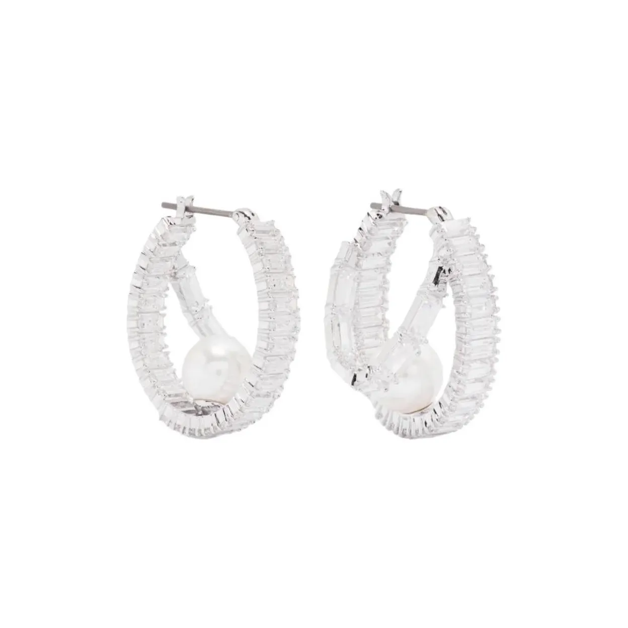 Swarovski X Ariana Grande Pearl Hoop Earings