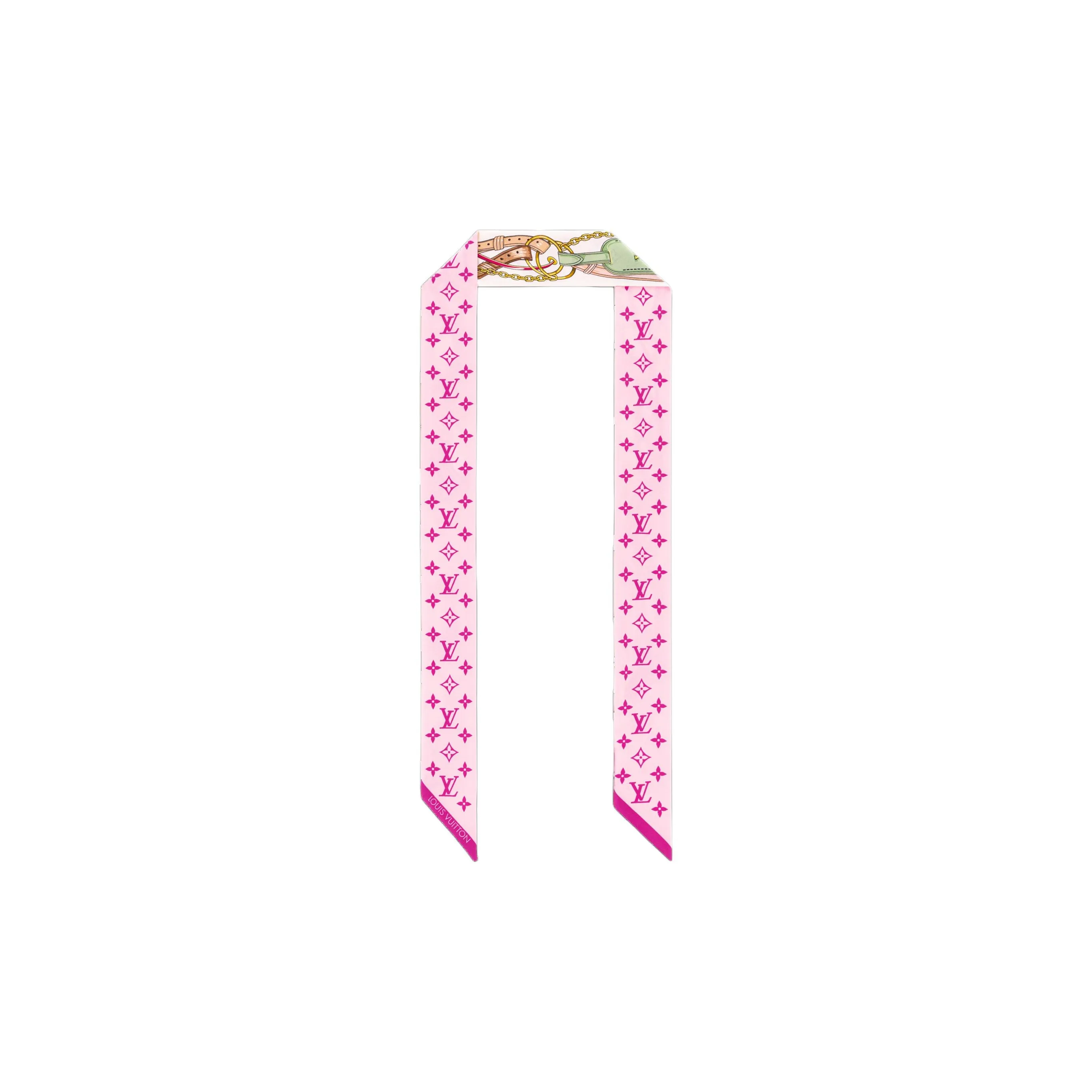 LOUIS VUITTON Silk Hair Bands Women's Pink