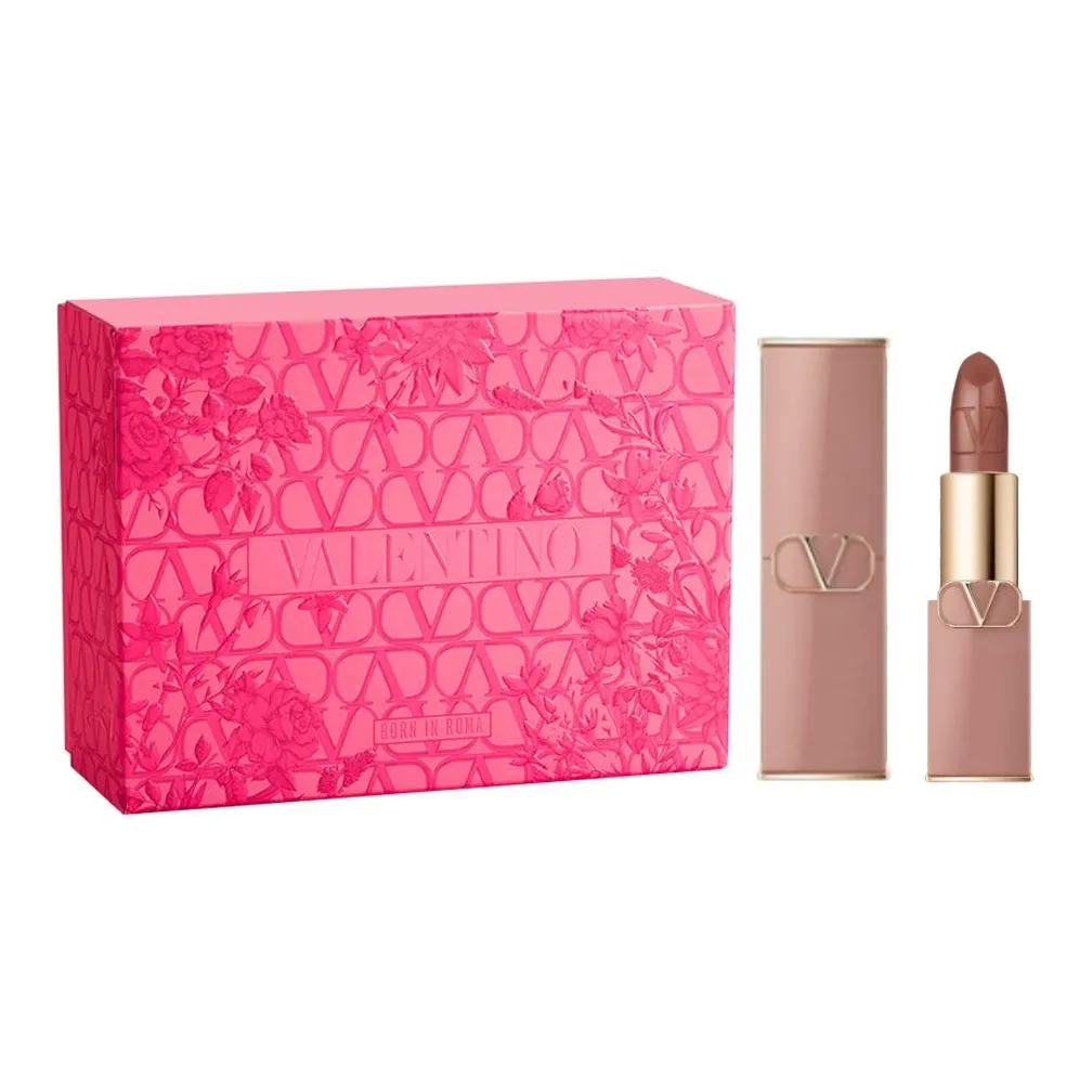 Valentino Телесный Трубка Натуральная Помада Сатиновый Глиттер Легко Смесь Длинное Сохранение 3,4Г
