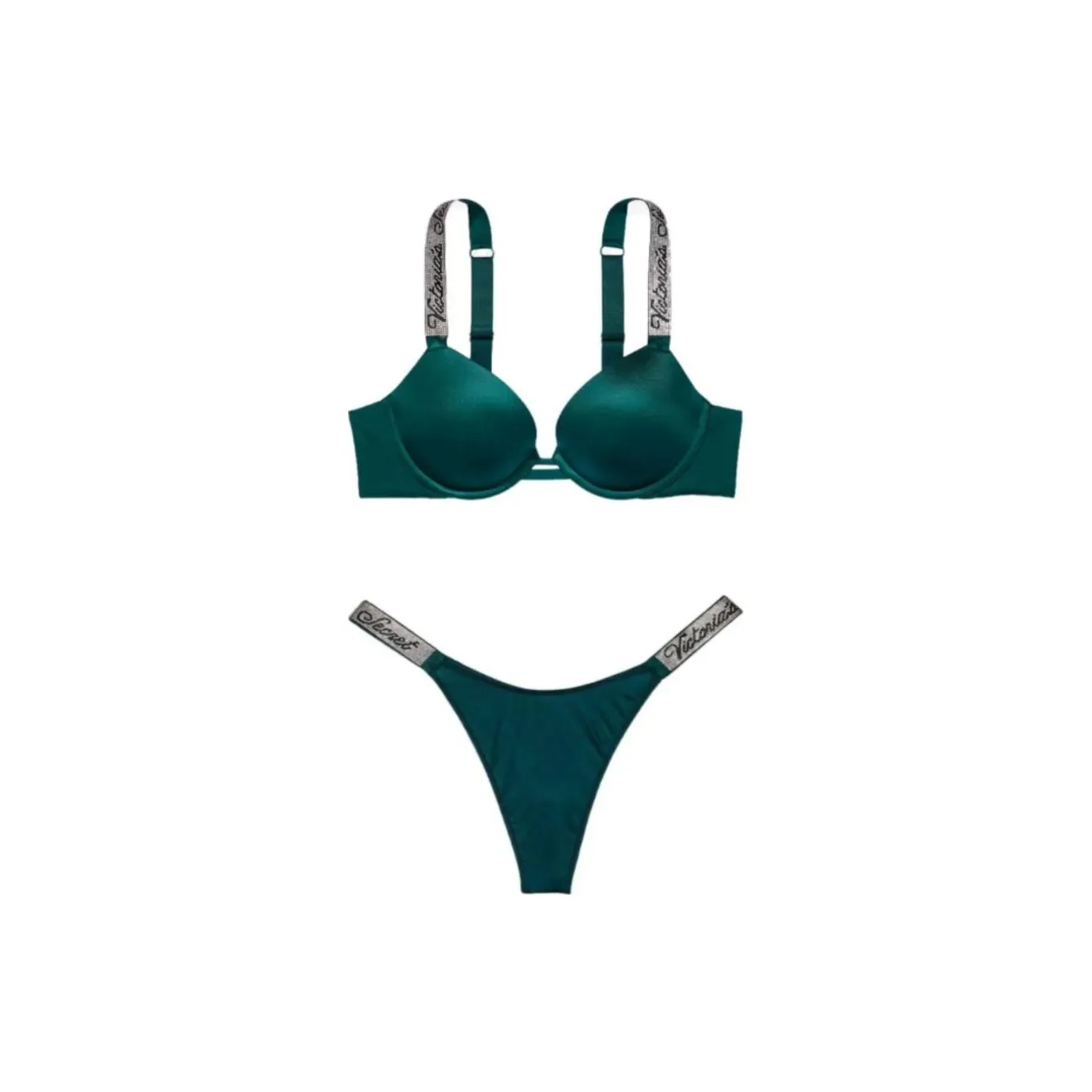 Victoria's Secret Комплект нижнего белья Женское Темно-зеленый